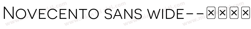 Novecento sans wide-字体转换